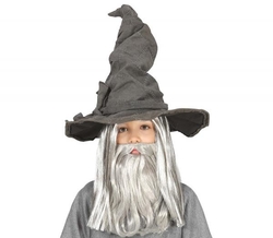 Dětský čarodějnický klobouk šedý