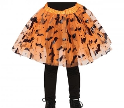 Dětská sukně s netopýry oranžová