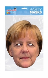 Papírová maska Angela Merkelová