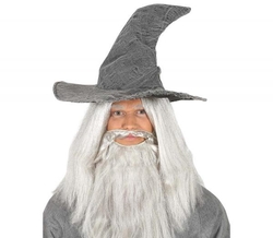 Čarodějnický klobouk šedý