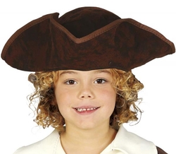 Dětský pirátský klobouk hnědý