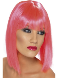 Paruka Glam neon růžová