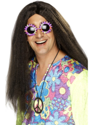 Paruka Hippy hnědá